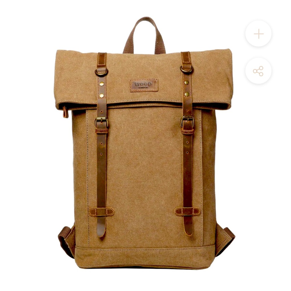 NEW Troup London Heritage Canvas backpack